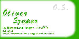 oliver szuper business card